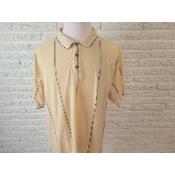 Knights Sportswear Mens Shirt 3XB Polo Short Sleeve Poly Blend Beige YEL23E - Picture 3 of 7